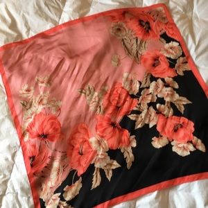 Ann Taylor Floral Silk Scarf